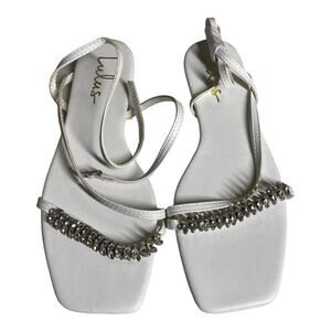 Lulus White Embellished Flats with Straps